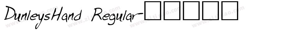 DunleysHand Regular字体转换